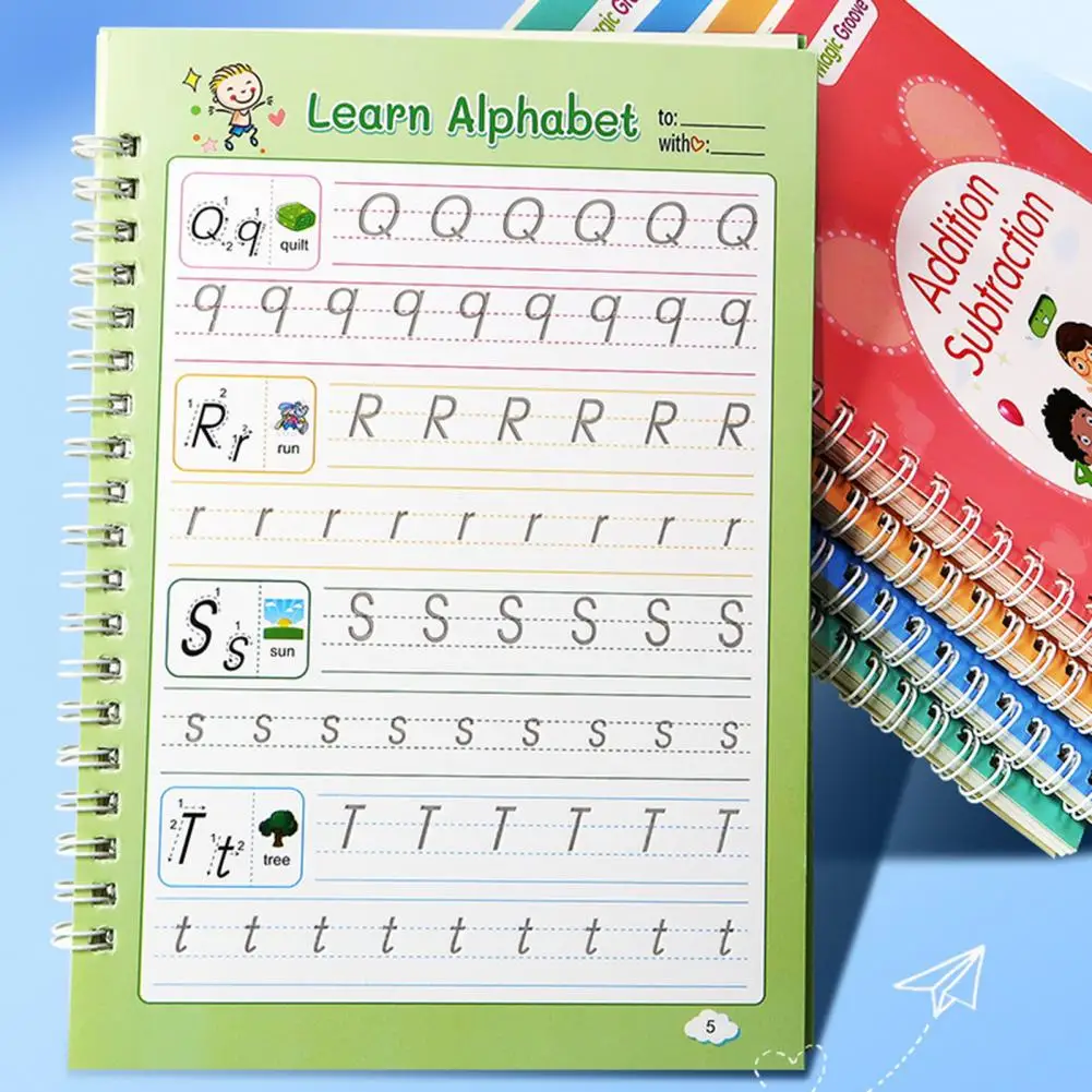 Держатель ручки набор тетрадь для каллиграфии улучшает навыки рукописного письма для детей с многоразовой канавкой набор для школы