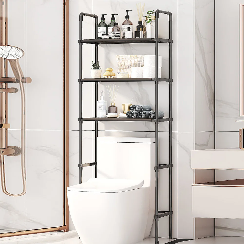 Over-The-Toilet Storage 3 Tier Bathroom Organizer Shelf, Freestanding Space Saver Over The Toilet Rack For Home Bathroom