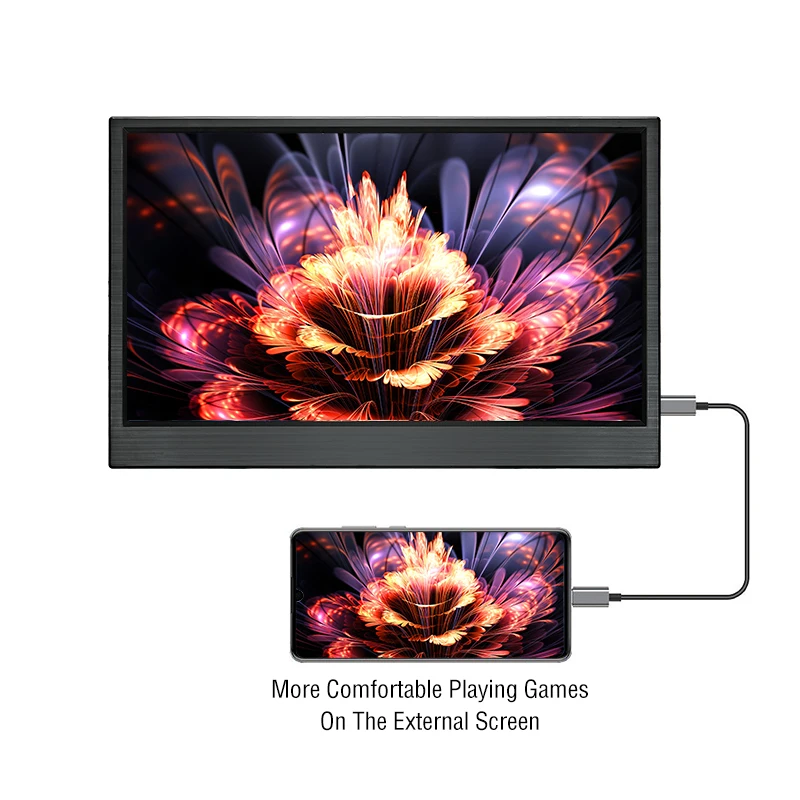 Anmite 15.6 بوصة شاشة لمس محمولة 1080P HDR 16:9 ضوء أزرق منخفض لـ XBox PS4 / 5 تبديل الهاتف الخليوي PC Loptop تمديد #6