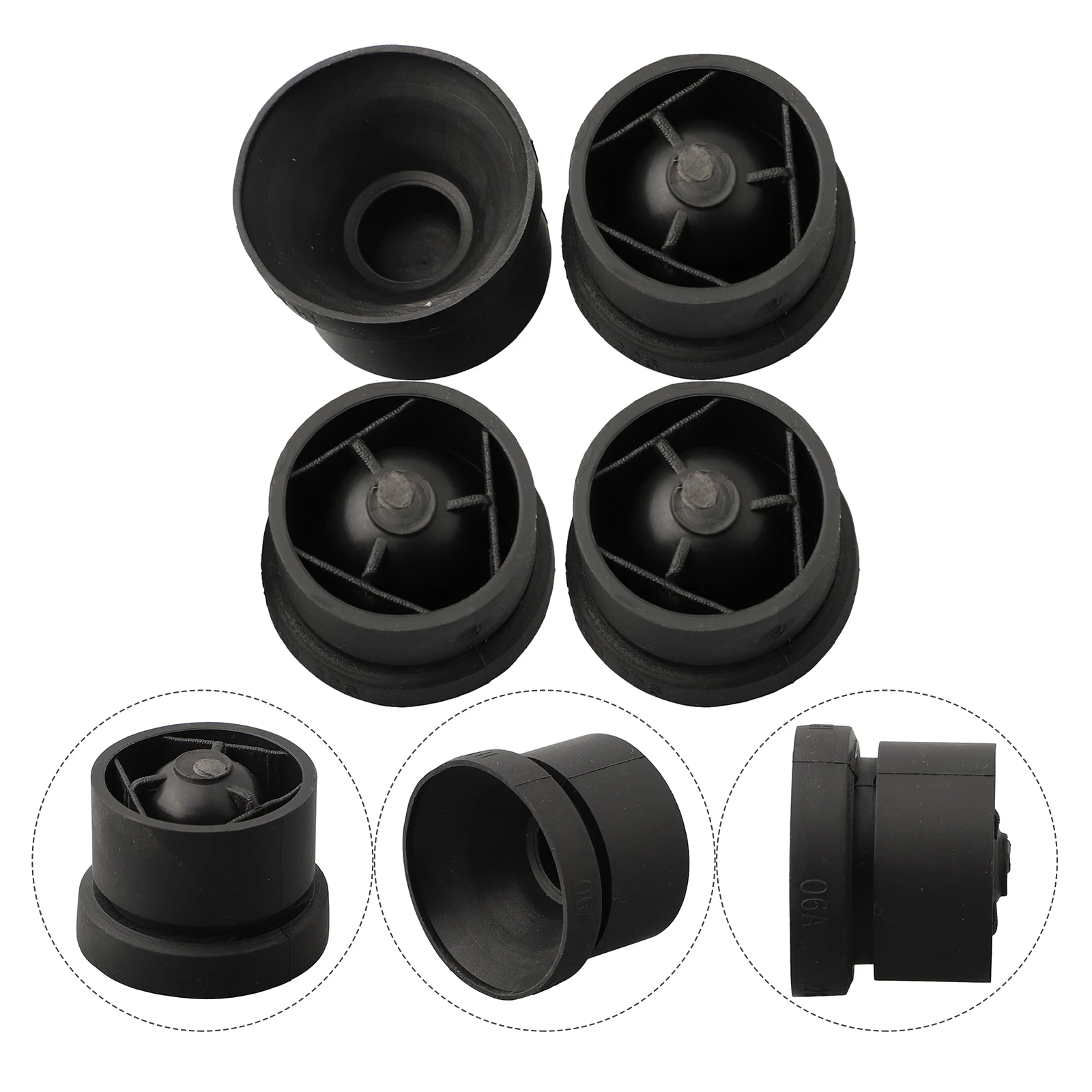 Rubber Engine Cover Cushion Set 4PCS Jounce Bumper Grommet for Skoda 2004-2016 Superb 2008-2016 and Q5 2009-2012