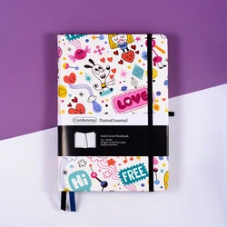 Schöne Hunde kugel gepunktete Journal Gummiband g/m² ultra dickes Papier Gummiband a5 Hardcover Punkt Gitter Notizbuch