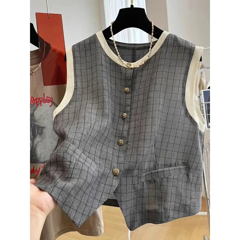 

Loose id Pattern Svel irt Creative Spring Summer New Sle Breathable oulder Pad Faionable Women's Men's Vest T...