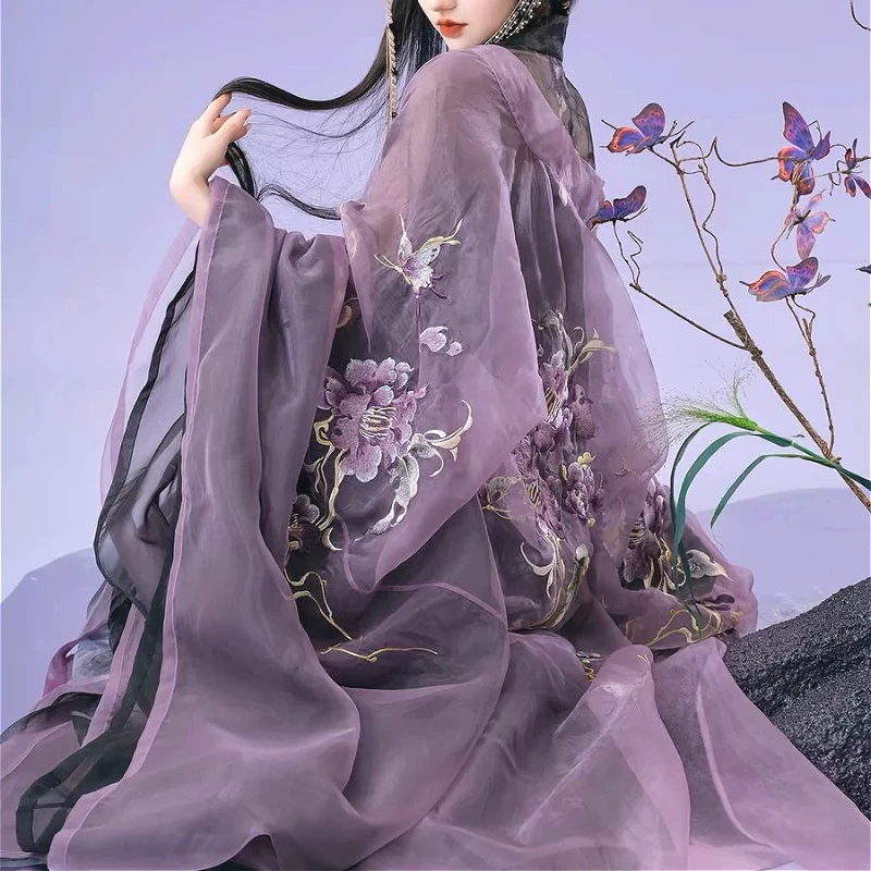 

Traditional Women Tang Hanfu Dress Dynasty Embroidery Elegant Ancient Chinese Style Lady Vintage Stage Costume Dance Hanfu Sets