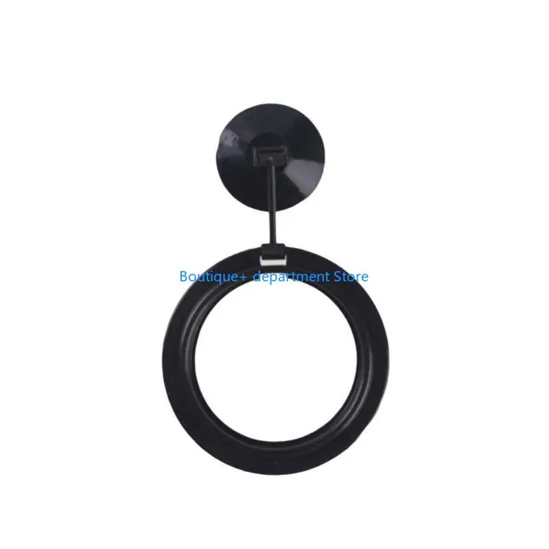 E1PD Aquarium Feeding Ring Floating Rings Trough for Goldfish Black