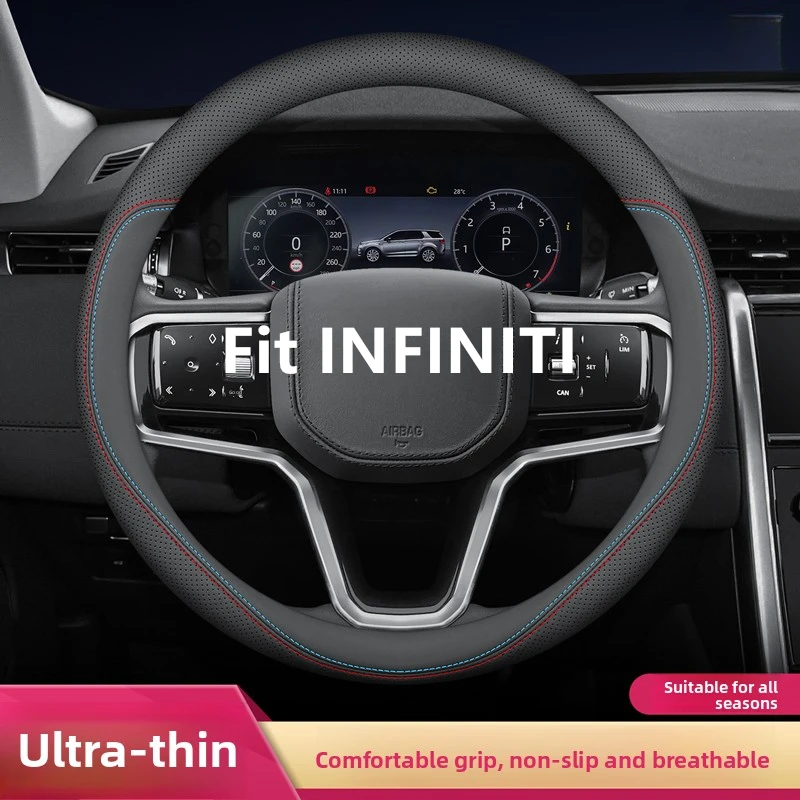 

Custom-Fit for INFINITI Steering Wheel Cover, Premium Leather Car Steering Wheel Cover , Non-Slip, Breathable, for INFINITI