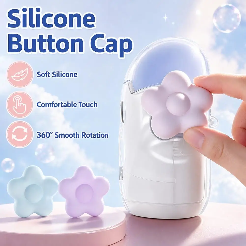 For Tamagotchi Paradise Keycaps Soft Flower Shape Joystick Protector Rocker Cap Smooth Rotation Button Cap Cover
