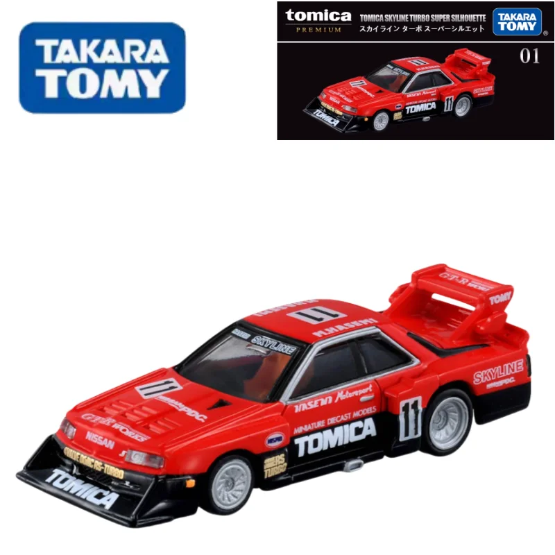 

Модель игрушечного автомобиля TAKARA TOMY, литье под давлением, подарок для детей, флагманская модель TP01 Nissan Skyline, гоночный автомобиль.