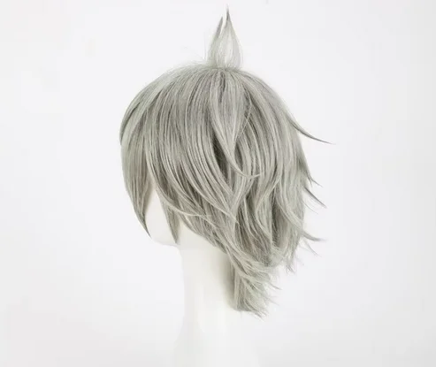 Wig Cosplay Anime Kaworu Nagisa Wig pendek rambut sintetis tahan panas pesta Halloween