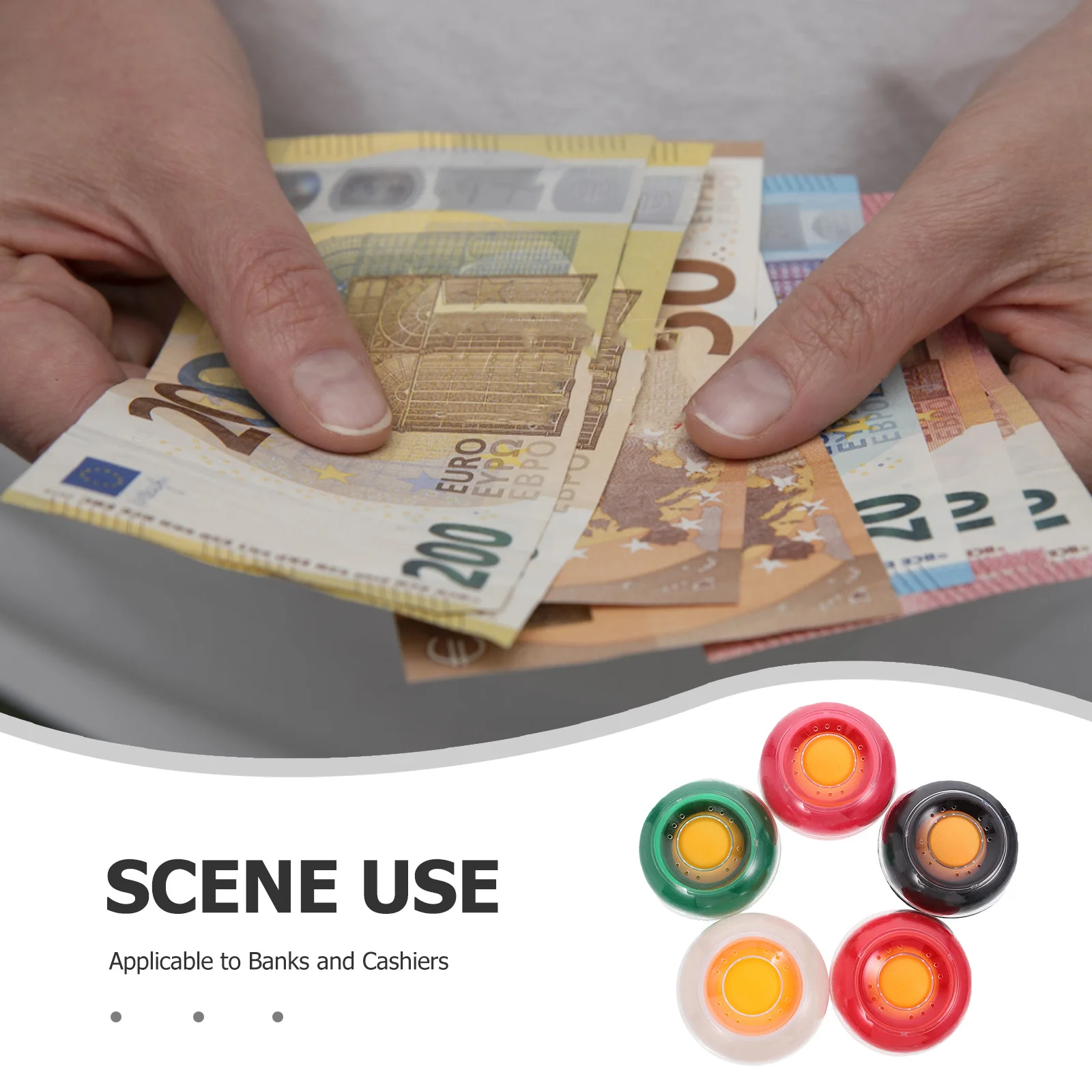 5Pcs Fingertip Moistener Small Finger Moisturizer for Professionals Easy Grip Bills Documents Sorting Paper Money Handling