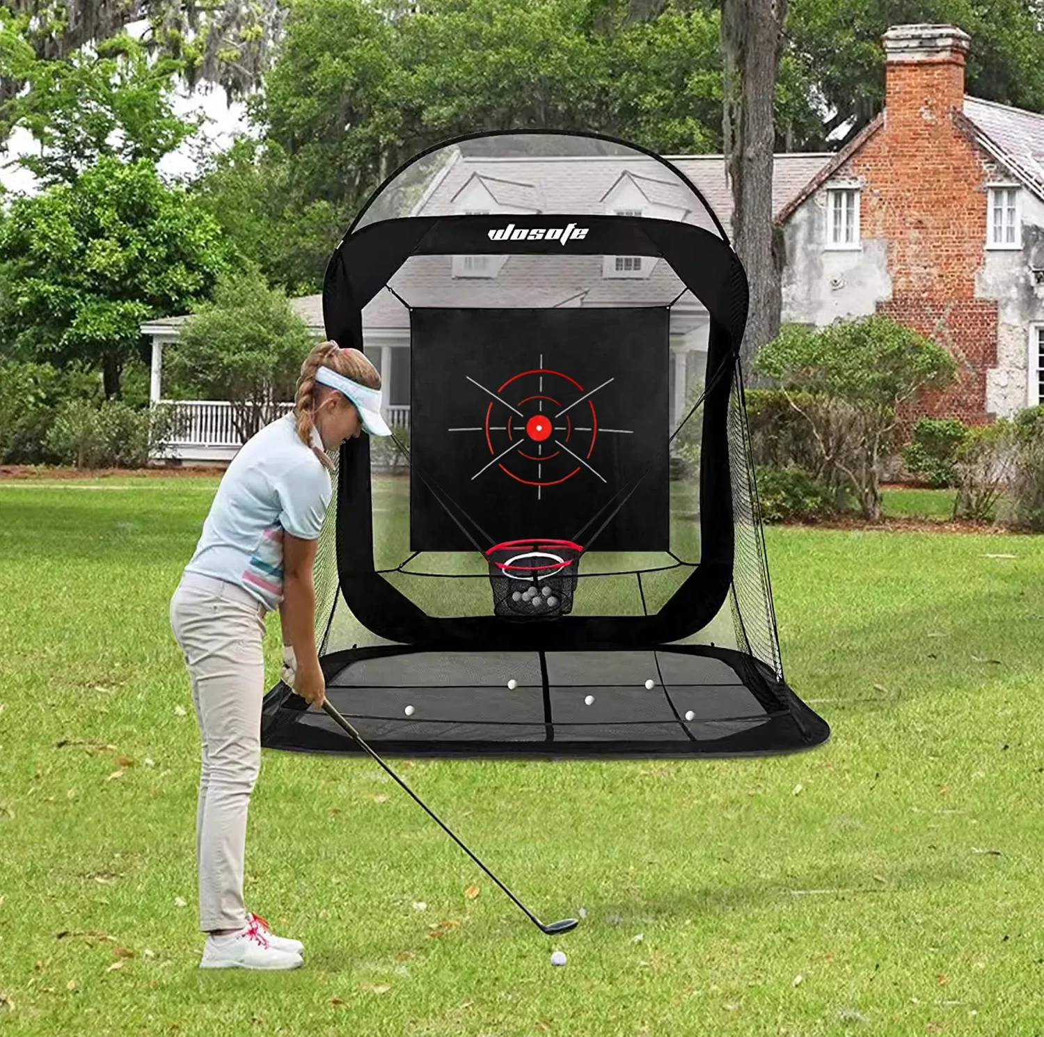 Tragbare Indoor Outdoor Persönliche Golf Praxis Net Nylon Driving Range Golf Swing Chipping Net GolfTraining Aids