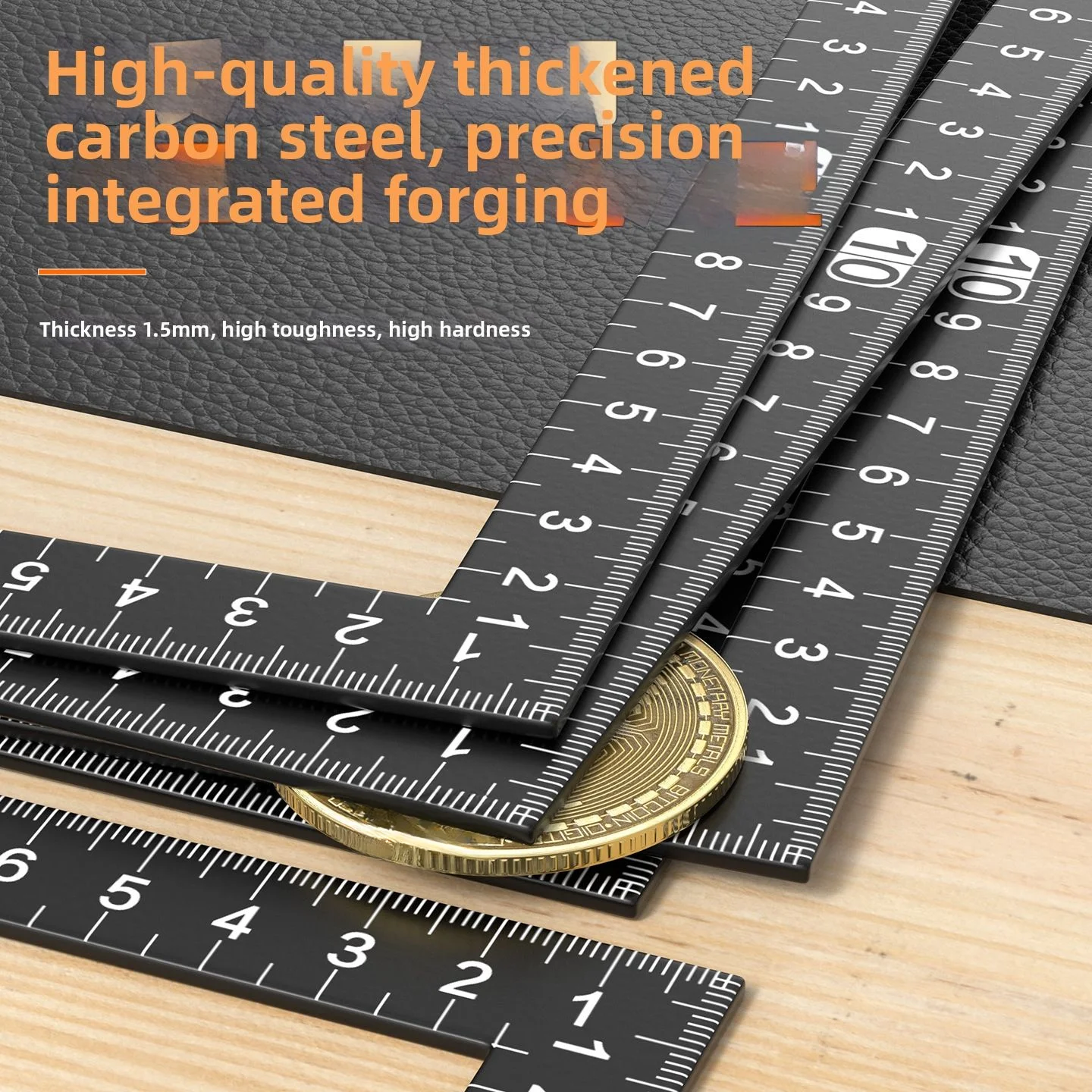 Carbon Steel For mini Angle Ruler 30cm Double Metric Graduations for Leather Cutting Pattern Making and Layout Accuracy