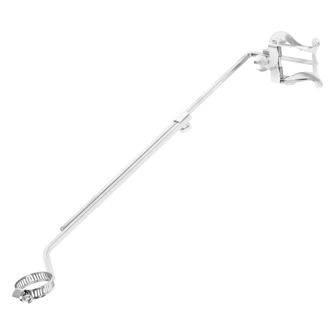 Prata Mini Lightweight Music Stand, Silver Clip, Flauta Papel Clamp Acessório, Peças de madeira