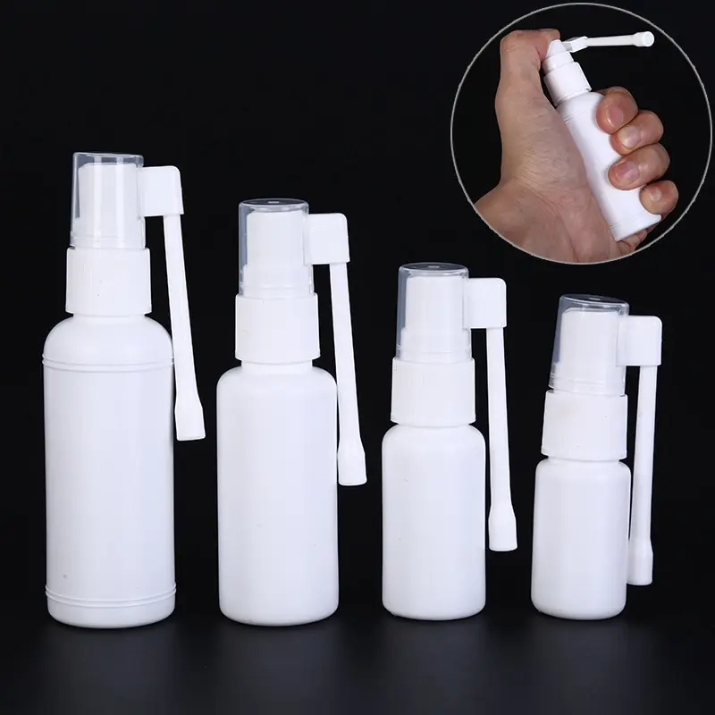 1pcs 20/50ml Empty Nasal Spray Bottle White Bottle Air Flight Travel Tools Plastic Perfume Makeup Atomizer Spray Bottle