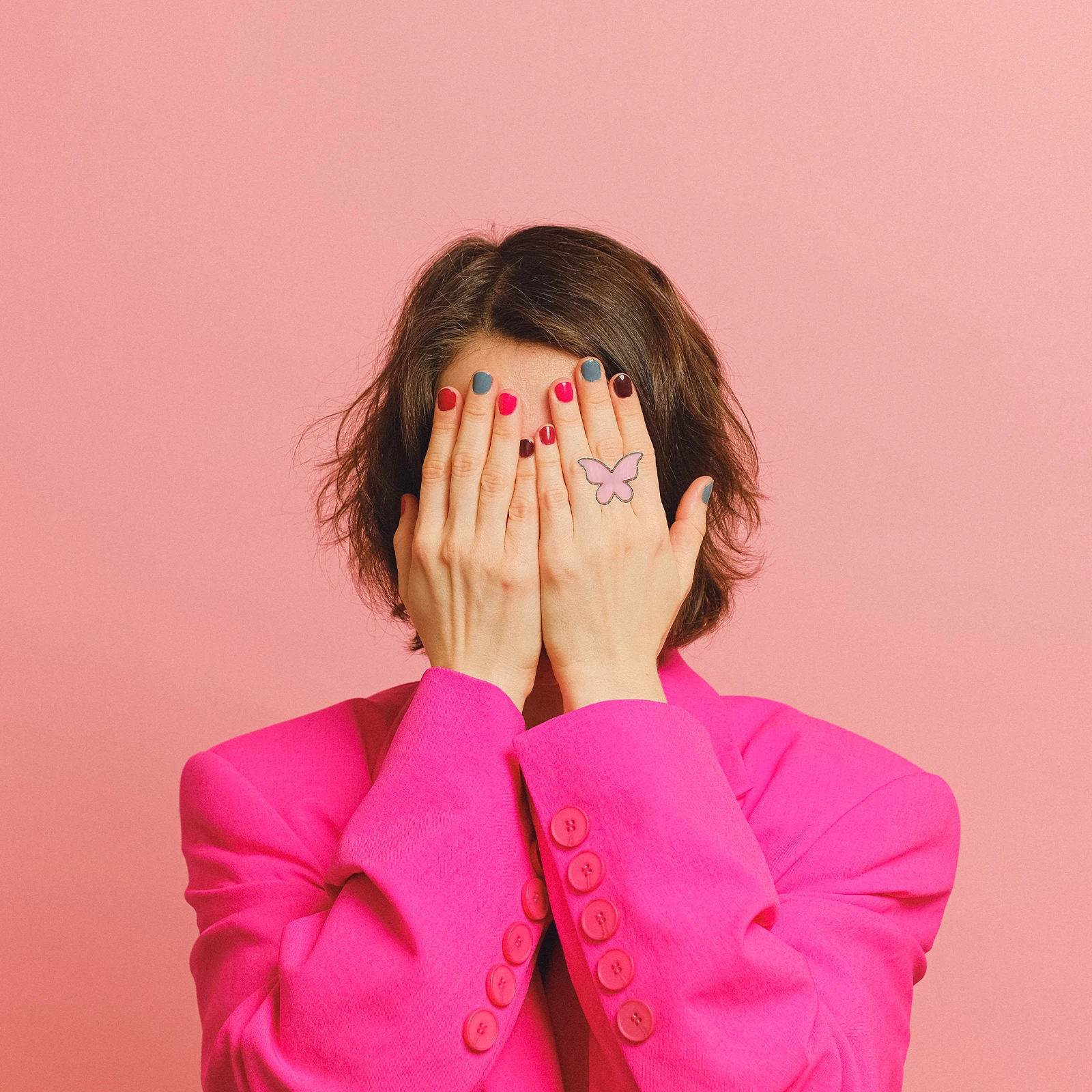 

4 Pcs Good Looking Imitation Shell Ring Zinc Alloy Nail Transparent Color Palette