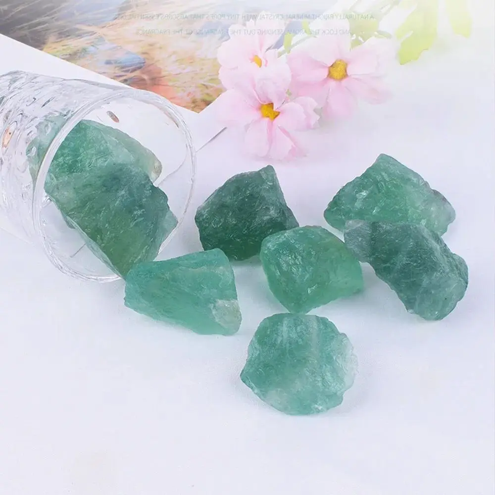 Natural Raw Rough Green Fluorite Garden Home Decoration Quartz Crystal Healing Crystal Diffuse Stone Mineral Specimen