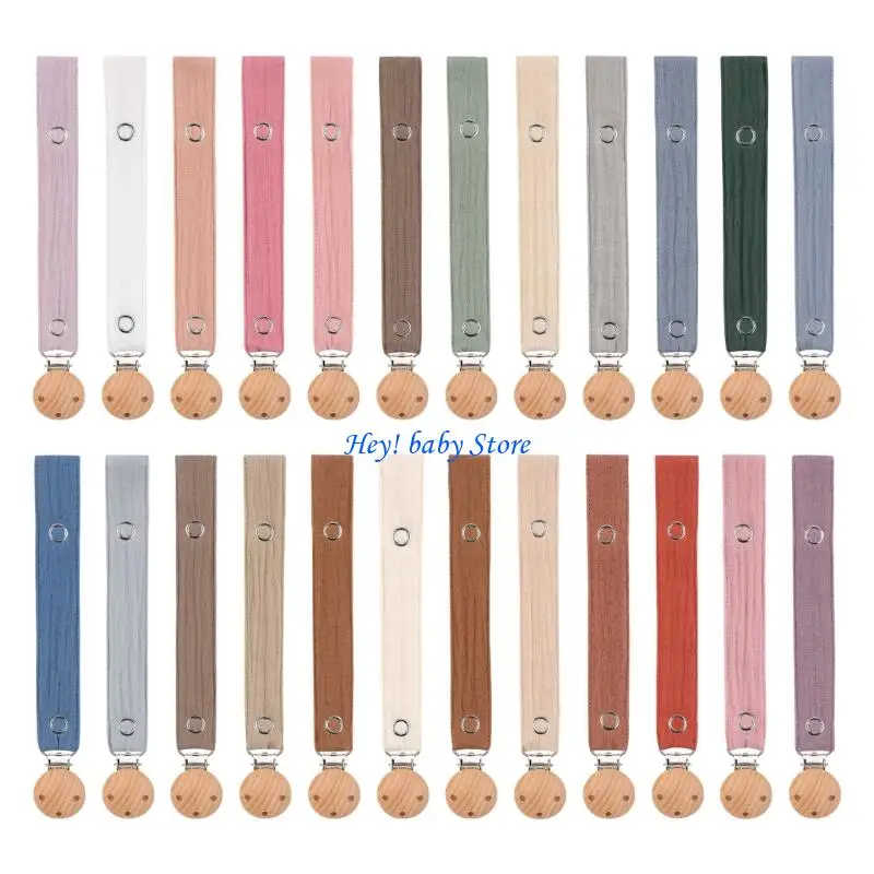 

Q1FE Baby Pacifier Chain Shower Gift Secure Dummy Nipple Holder Clip Strap Lost Prevention Design for Infants Toddler