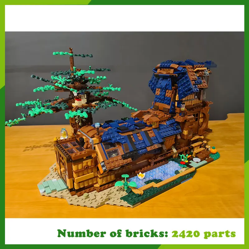 Moc blocos de construção casa na árvore conto de fadas sapato casa modelo diy montagem tijolos criativo presente aniversário presente natal 2420 pçs