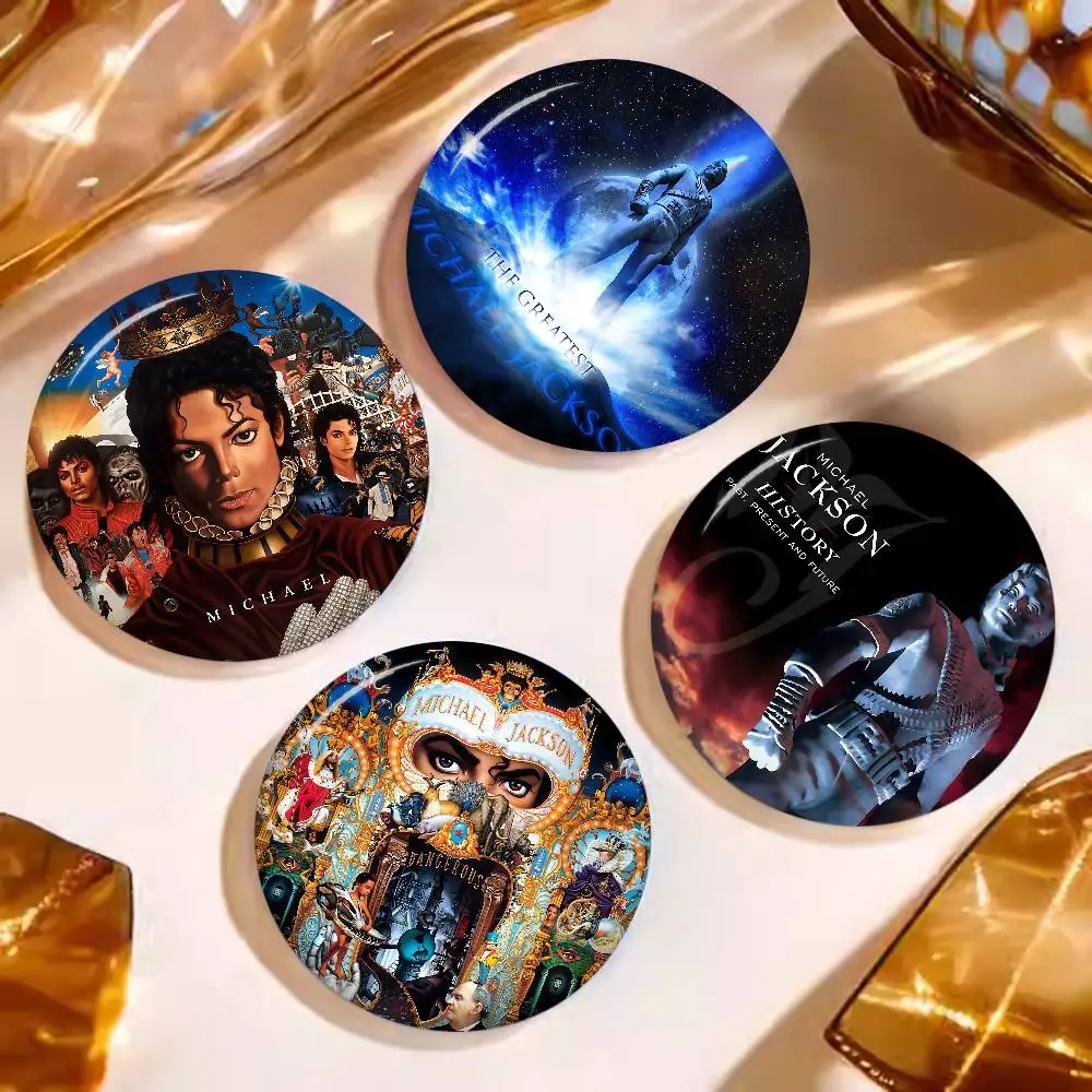 Singer M-Michael J-Jackson 32/44/58mm Round Cartoon Brooches Handmade Pins for Backpack Jewelry Accessories Gifts Creative Badge