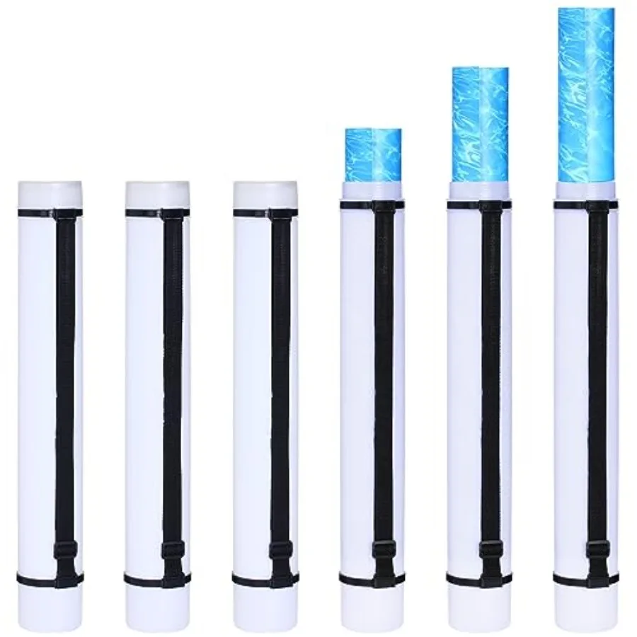

6 Pcs Expandable Poster Tube with Strap for Documents Artwork Container Poster Transport Map Holder Tube print Storage Carrying