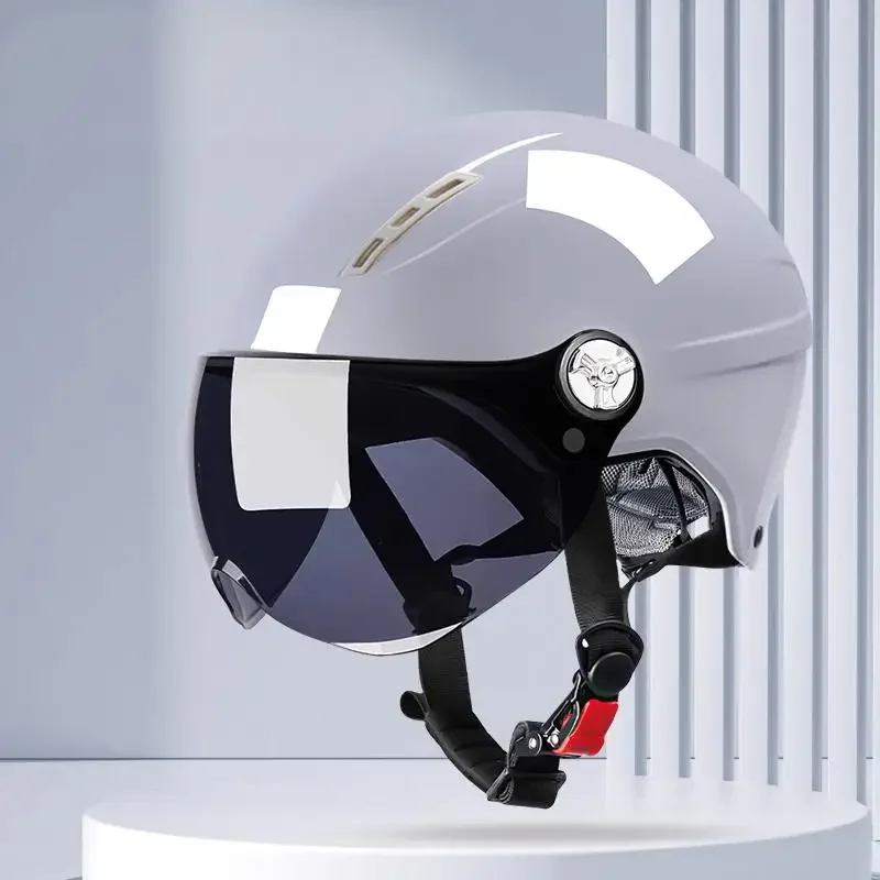 

2025 electric bicycle helmet motorcycle helmet unisex half helmet riding helmet gray men women