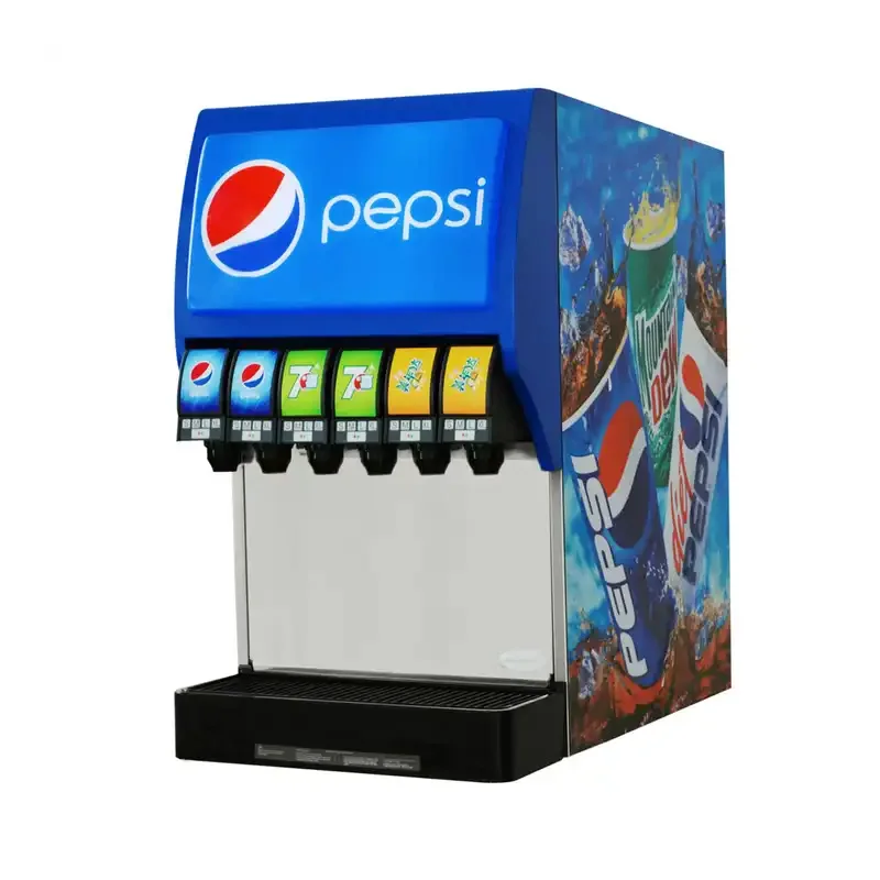 4-6 Flavors Post Mix Cold Drink Soda Beverage Dispenser With Cooling System For  Commercial