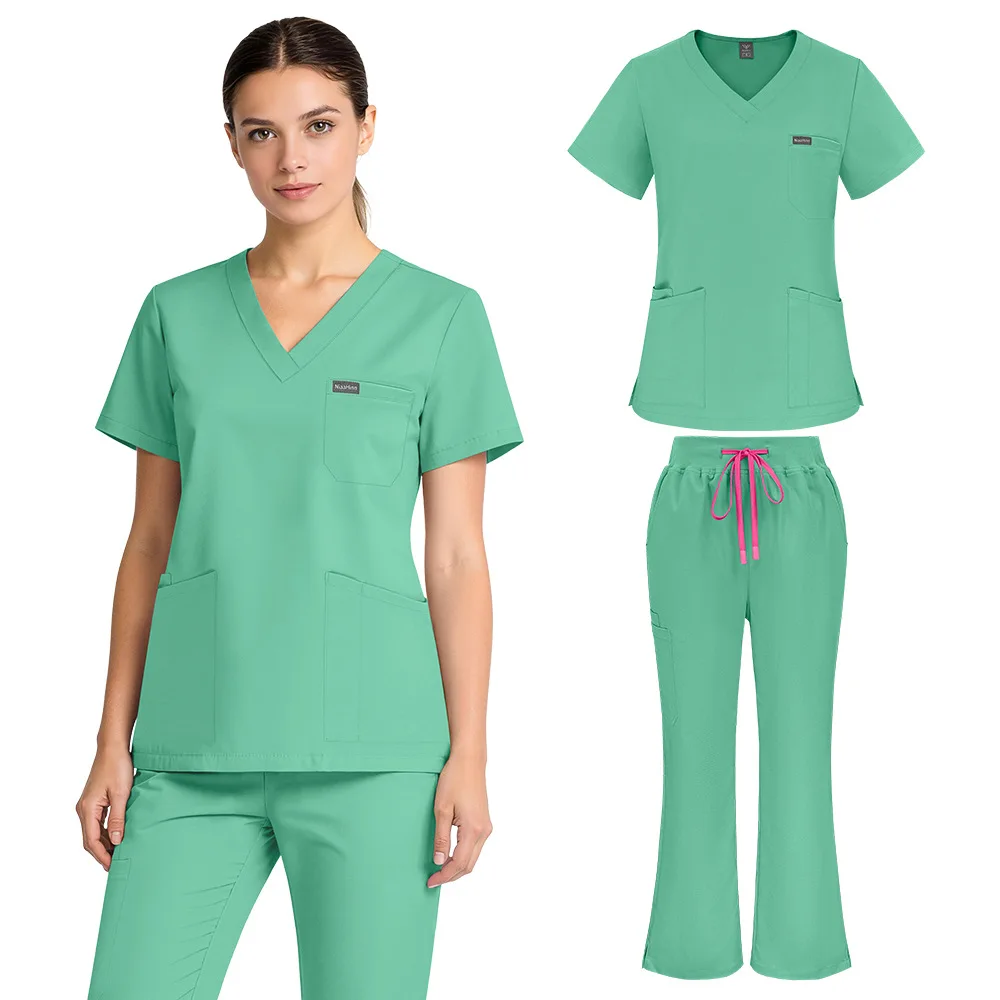 Summer New Operating Room Short Sleeve Split Clothes Set Hand Washing Medical Aesthetic Dental Oral Clinic Workwear