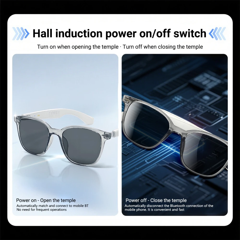 

GT-35 Smart wireless anti-blue light glassesTranslation Sunglasses Voice Remote Control Music Eyewear sports spectacles