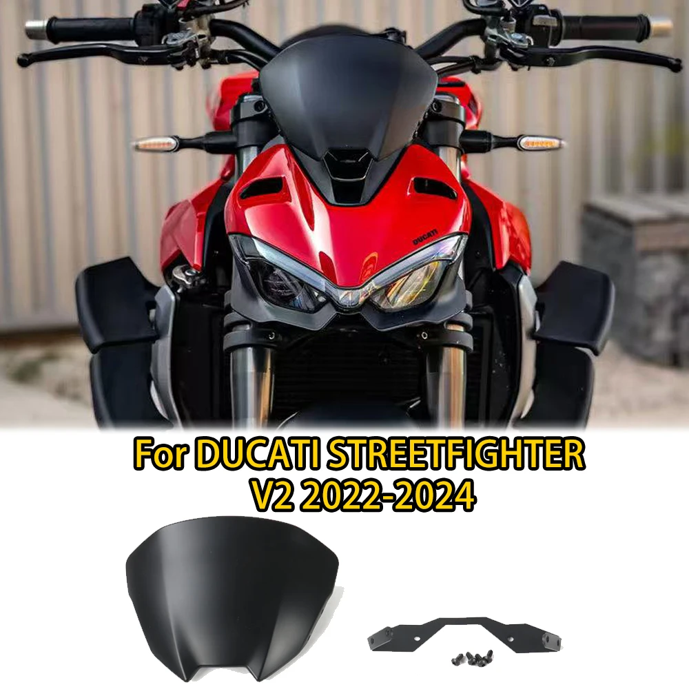 

Новое ветровое стекло для DUCATI Streetfighter V2 2022 2023 2024, перегородка для лобового стекла, дефлекторы ветра