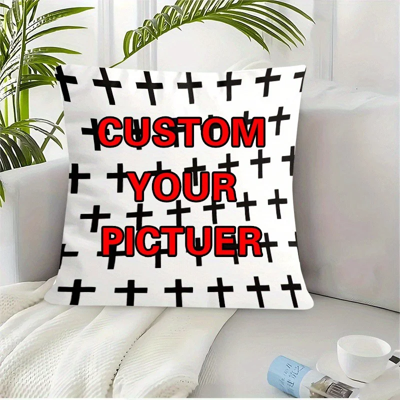 1Pc/4Pcs Custom Personal Photo Printed Pillowcase, Single-Sided Printed Pillowcase, Sibling Pillowcase, Suitable for Bedroom, Living Room, Holiday Gifts, Create a Custom Photo Pillowcase
