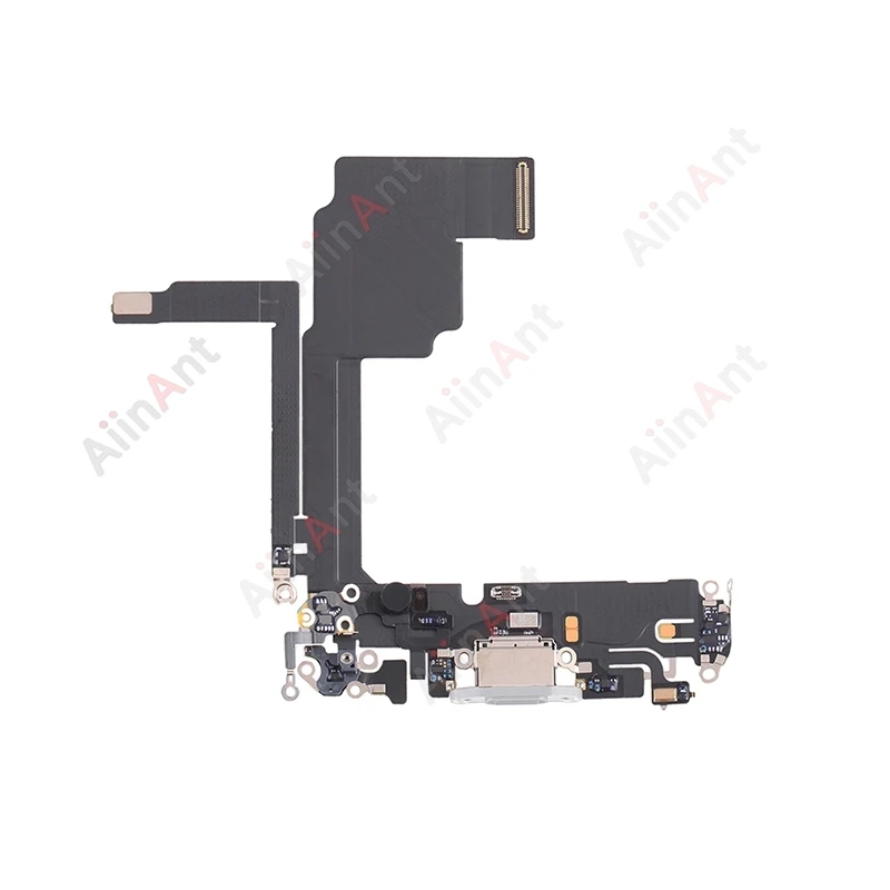 Buttom USB Mic Board Dock Charger Connector Quick Charging Port Flex Cable For iPhone 14 15 Pro Max Plus mini With Sticker