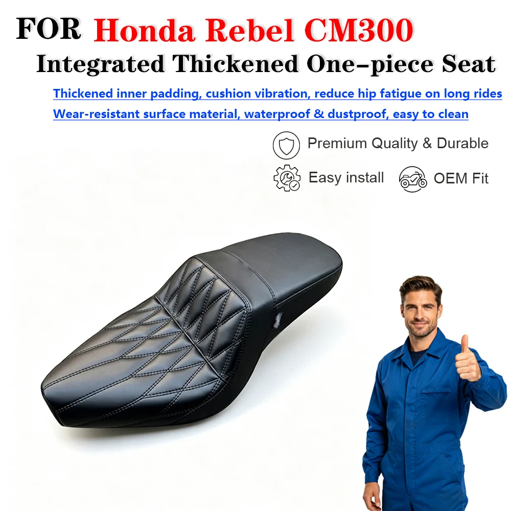 Thickened Integrated One-piece Seat Improve Riding Comfort Non-destructive Mod Accessories For For Honda Rebel CM300