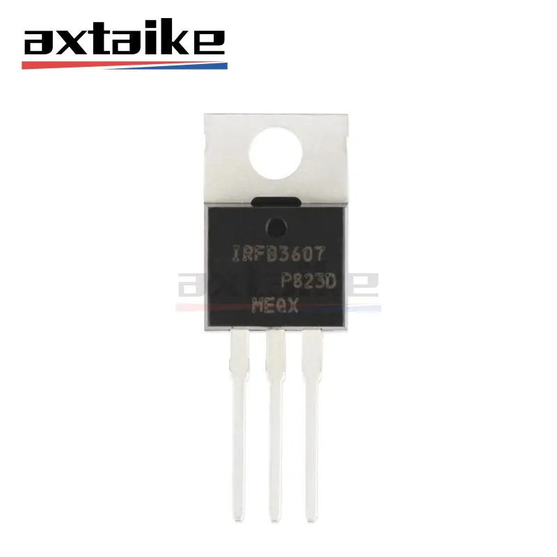 10PCS IRFB3607 IRFB3607PBF TO-220 IRF3607 75V 80A 140W N-Channel Power MOSFET DIP Transistor