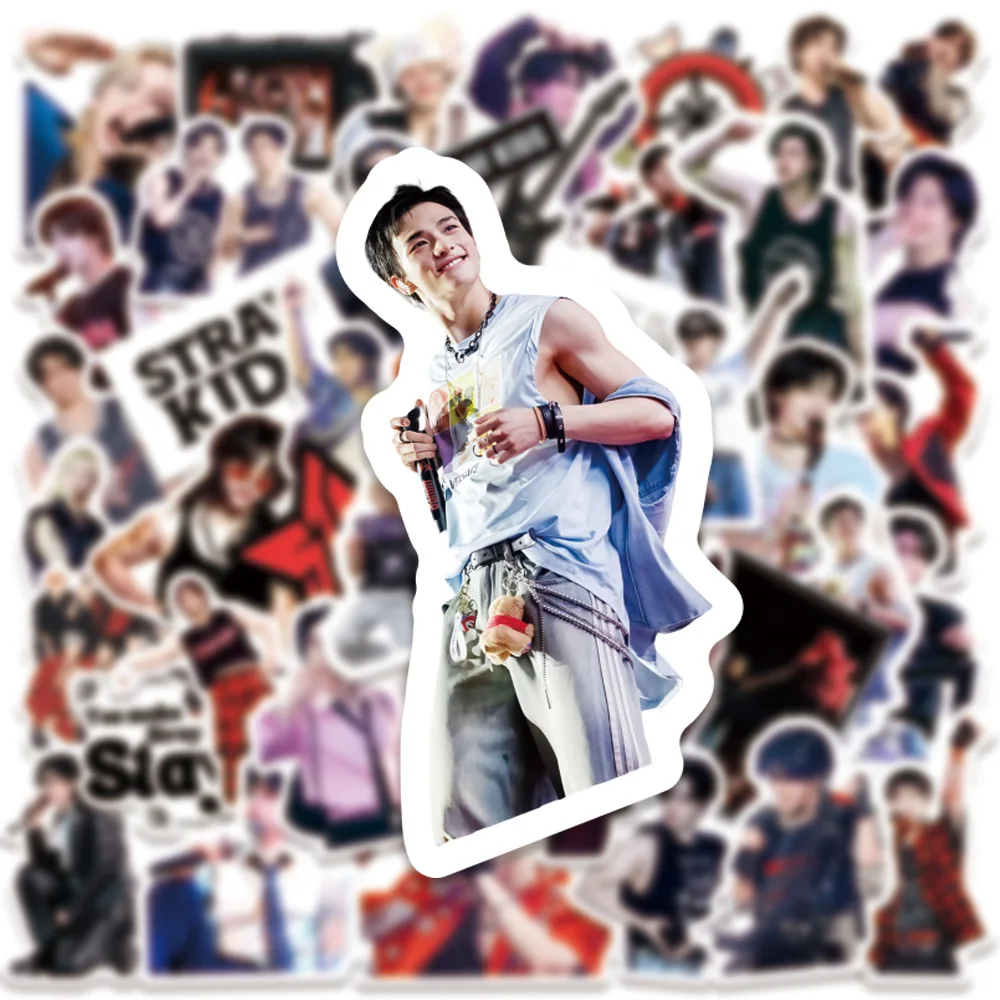 60 Stray Kids World Tour Misto Músculo Masculino SKZoo Notebook Adesivos À Prova D 'Água Copo de Água Decoração Estrela Circostante Adesivos