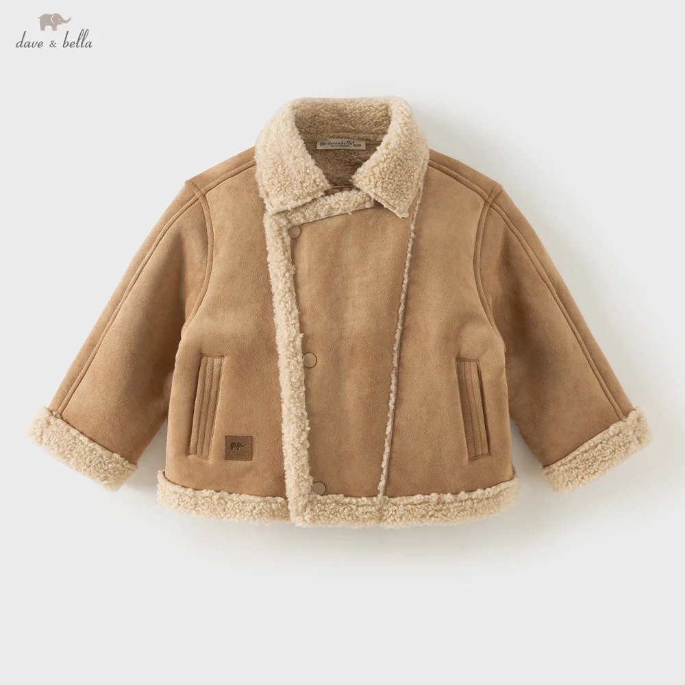 Dave Bella Children's Boy Winter Jacket For Baby Plush Coats And Outerwear Thicken Clothing Autumn Aged 4 To 6 Fashion DB4263642