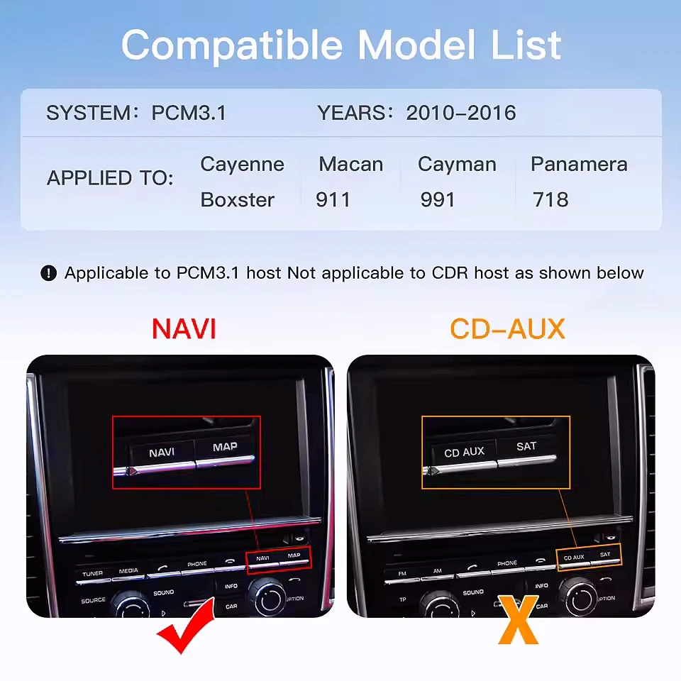 Wireless Carplay Android auto Module For Porsche PCM3.1 Panamera Cayenne Cayman Macan Boxster 911 991 718 AirPlay mirror link image 3