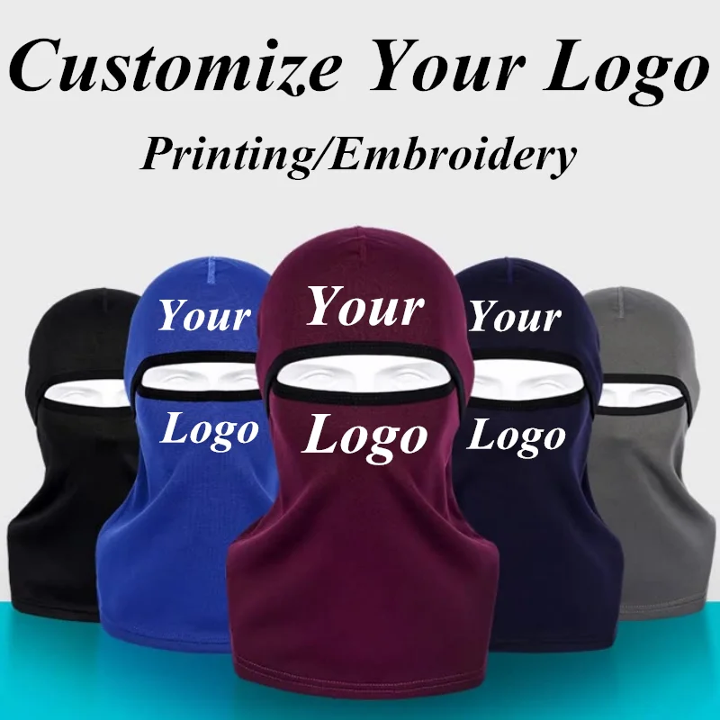 قبعات قناع وجه كامل لركوب الدراجات من الصوفية للرجال والنساء ، بالاكلافا ، قبعات خوذة ، رياضة خارجية ، مقاومة للرياح ، دافئة ، تزلج ، شعار مخصص ، شتاء #1