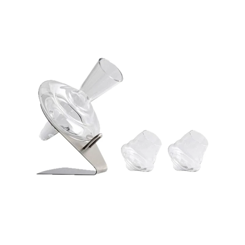 Modern simple stainless steel transparent glass wine glass decanter ornament, restaurant bar hotel