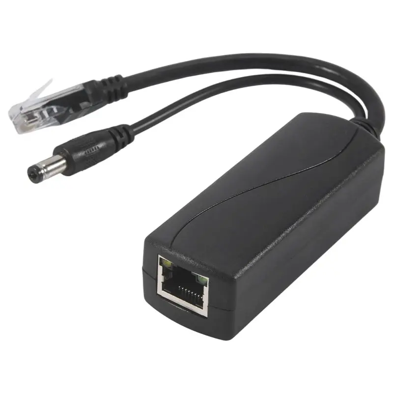 DT60 PS5712TG Gigabit Power Over Ethernet Splitter 10/100/1000Mpbs RJ45 Support IEEE802.3 Af/At(30W) PoE Splitter