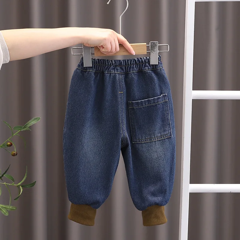 IENENS Boys Jeans Denim Trousers Kids Clothes Children Clothes Spring  Straight Cowboy Trousers Casual Pants 2-6 Years