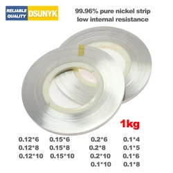 1kg/Roll N6 Pure Nickel Strip 99.96% For Battery Spot Welding Machine Welder Equipment Nickel Straps For 18650 Battery Packs