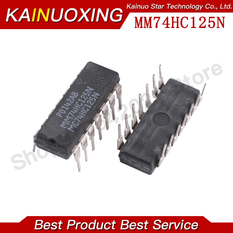 10PCS/ MM74HC125N MC74HC125N DIP-14 3-state output four-way buffer