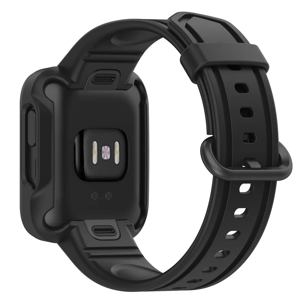 Para xiaomi redmi relógio/relógio 2 lite/watch2/horloge 2 pulseira de silicone pulseira + capa protetora para poco relógio