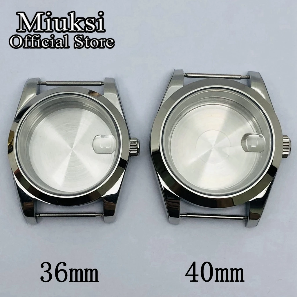 Miuksi 36mm/40mm silber gold schwarz uhr gehäuse sapphire fit NH35 NH36 NH34 ETA2824 2836 Miyota8215 PT5000 DG2813 3804 bewegung