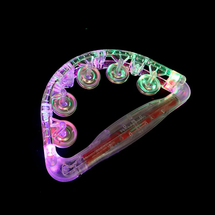 ZK50 2 SZT. LED Tamburyn Muzyczny Migający Tamburyn Instrument Perkusyjny Ręczny