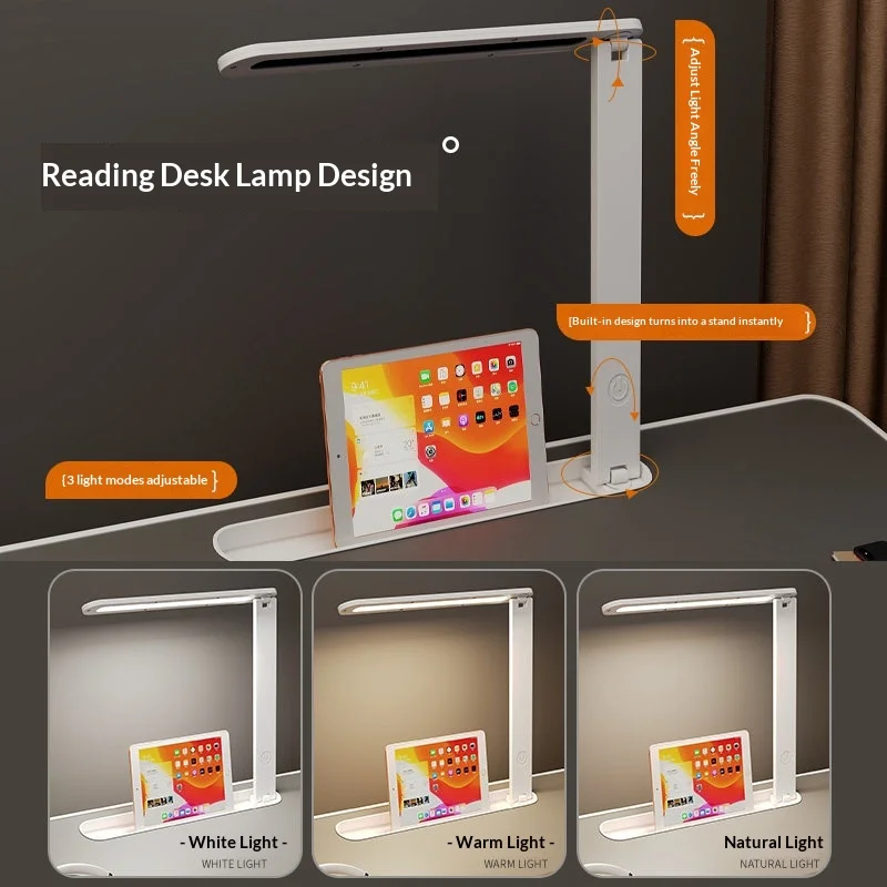#Small Foldable Height Adjustable Desk Lamp Bed Table for Student Writing Bay Window Dormitory Mobile Use