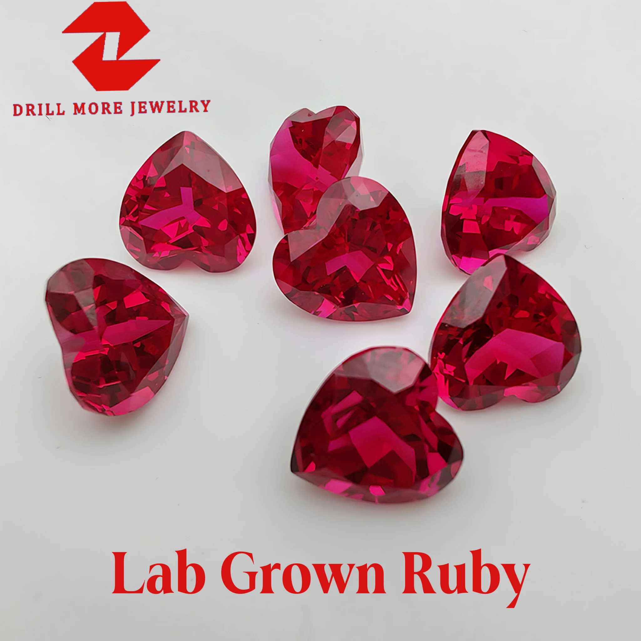 

Top Pigeon Blood Lab Grown Ruby AGL Certified Loose Gemstones Heart Cut With AGL Certificate For Jewelry Making