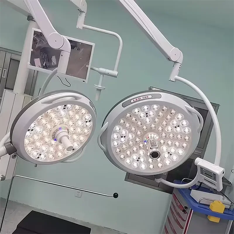for Hospital Equipment LED Shadowless Light Operating Theatre Lamp Double Head Lamp Portable Light Lamp