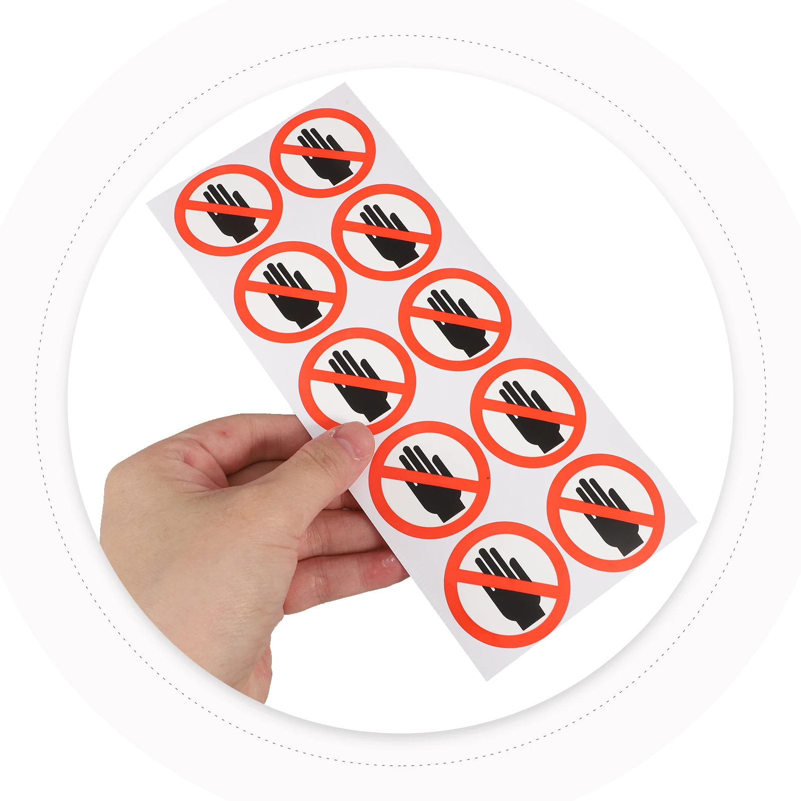 

No Touch Warning Stickers Safety Labels Machine Decals Do Not Touch Signs Adhesive Wall Stickers Danger Markers Security Tags