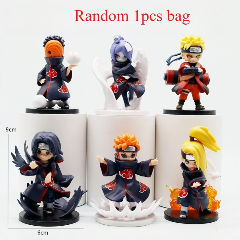 Ein kompletter Satz handgefertigter Naruto-Figuren im Q-Stil, handgefertigte Animations-Boxfiguren, Schreibtischdekorationen, Geschenke und Zubehör.