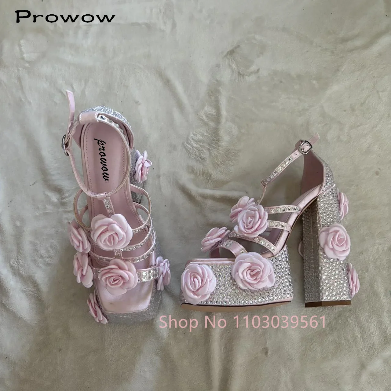 

Женские розовые босоножки на платформе с блестками и стразами, туфли-лодочки на массивном каблуке розового цвета с 3D-розовым дизайном, размер на высоком каблуке с вырезами
